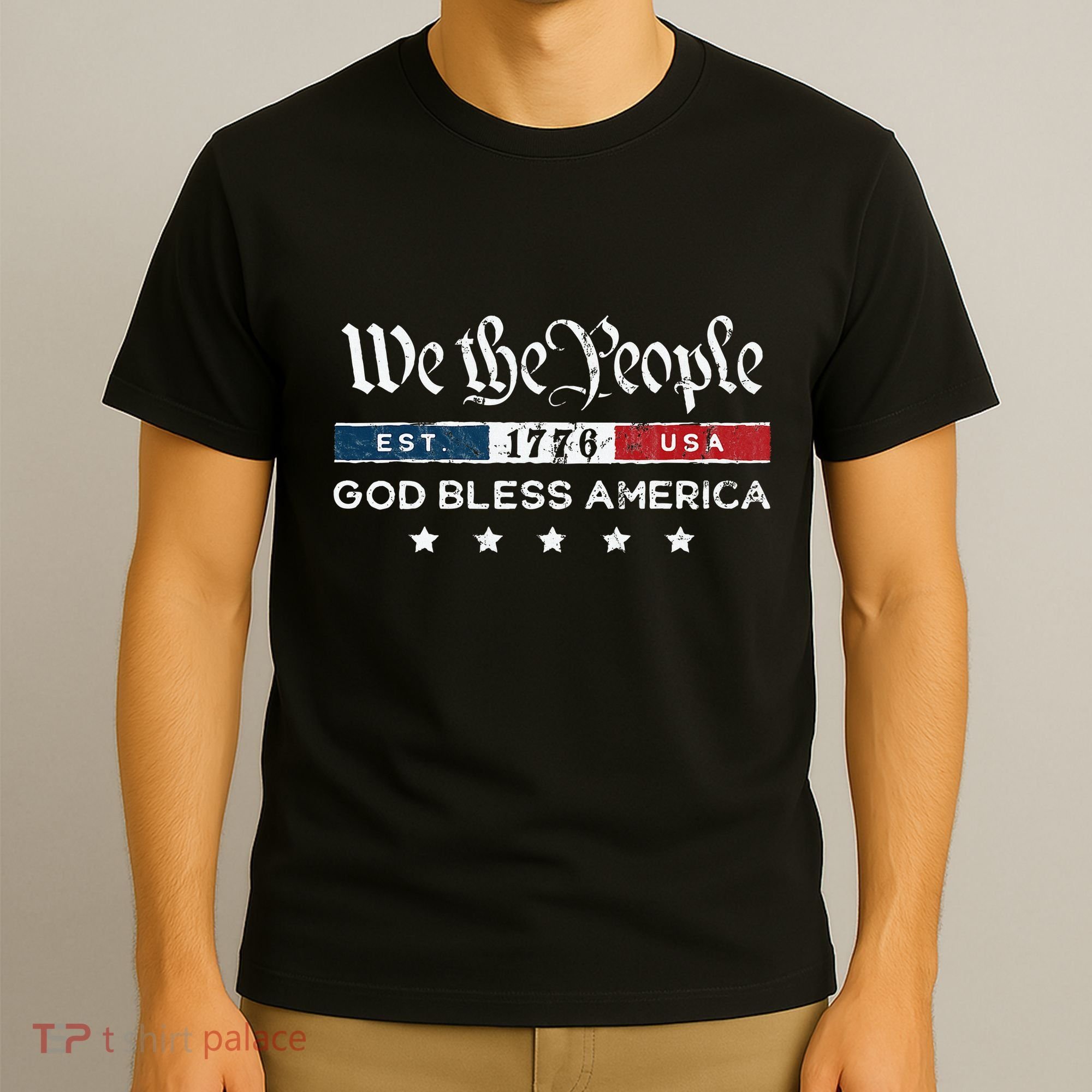 Vintage We The People Usa God Bless America T-Shirt