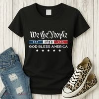 Vintage We The People Usa God Bless America Women's T-Shirt thumb 3