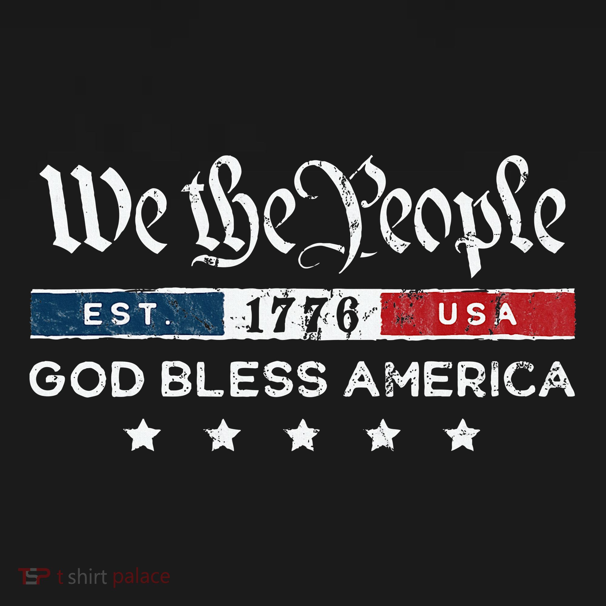 Vintage We The People Usa God Bless America Women's T-Shirt