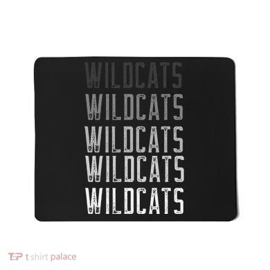 Vintage Wildcats Text Design In Multi Colors Wildcats Mousepad