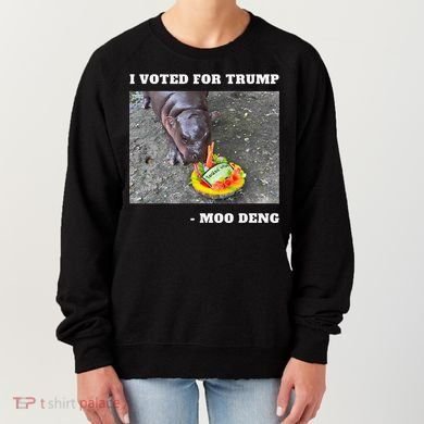 Victory Won Trump I Voted Moo Deng Prediction Garbage Legend Women's Sweatshirt