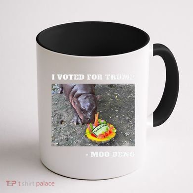 Victory Won Trump I Voted Moo Deng Prediction Garbage Legend Coffee Mug back