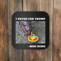 Victory Won Trump I Voted Moo Deng Prediction Garbage Legend Coaster thumb 0