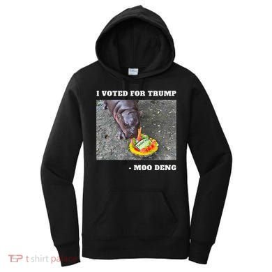 Victory Won Trump I Voted Moo Deng Prediction Garbage Legend Women's Hoodie