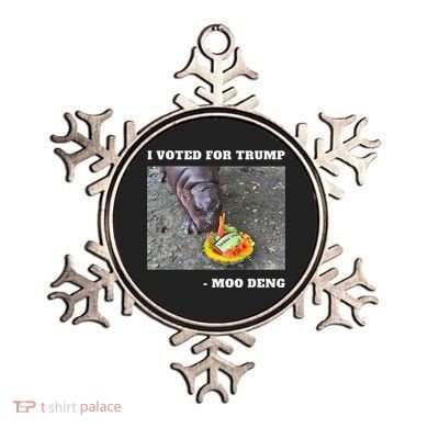 Victory Won Trump I Voted Moo Deng Prediction Garbage Legend Ornament