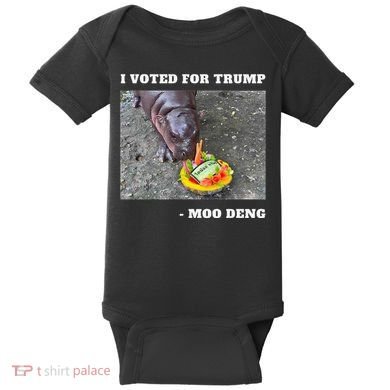 Victory Won Trump I Voted Moo Deng Prediction Garbage Legend Baby Bodysuit