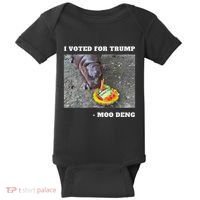 Victory Won Trump I Voted Moo Deng Prediction Garbage Legend Baby Bodysuit thumb 0
