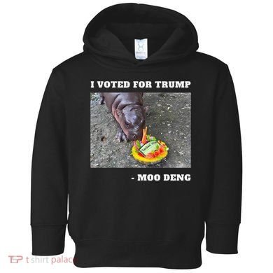 Victory Won Trump I Voted Moo Deng Prediction Garbage Legend Toddler Hoodie
