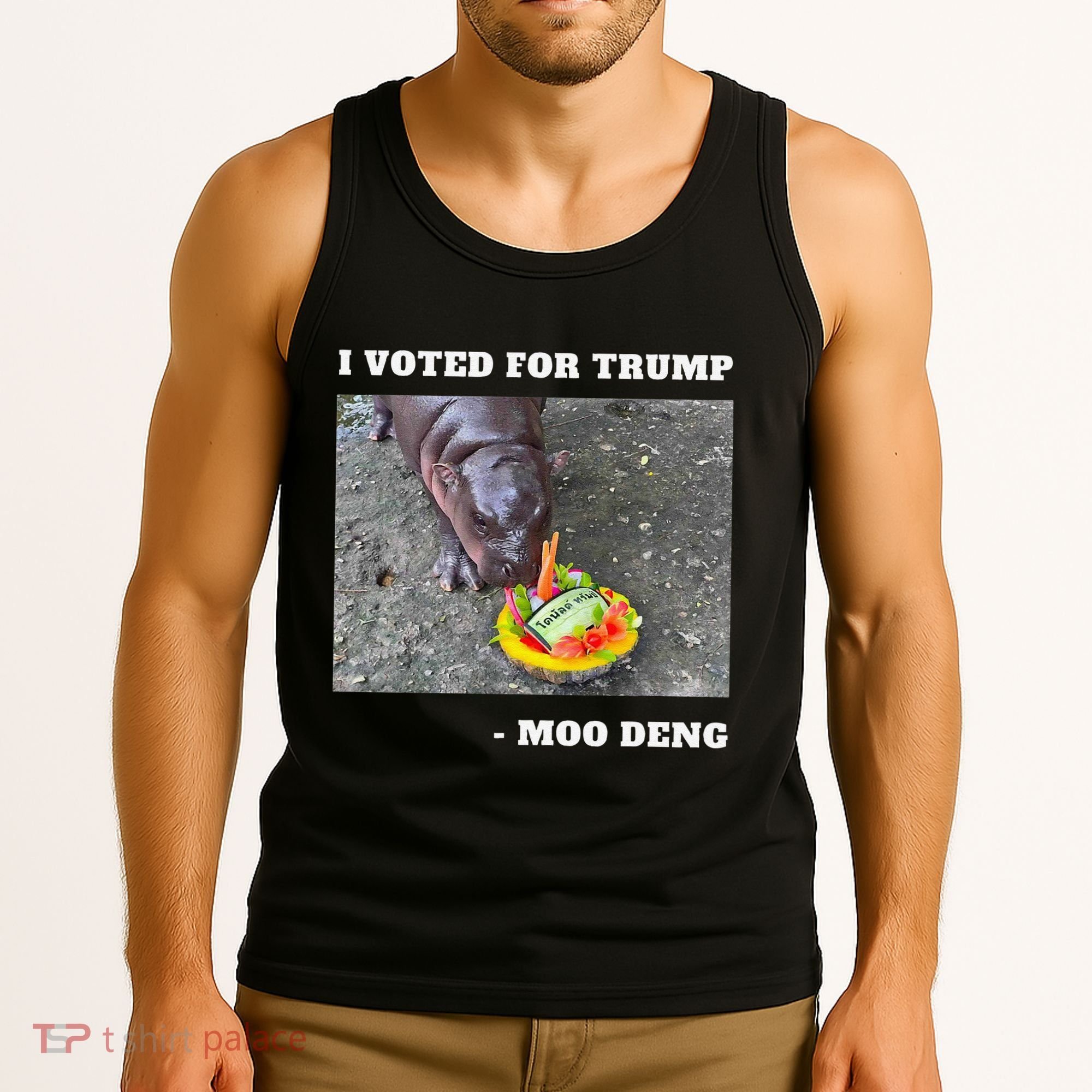 Victory Won Trump I Voted Moo Deng Prediction Garbage Legend Tank Top