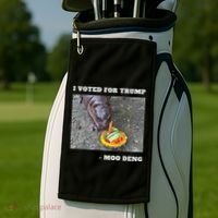 Victory Won Trump I Voted Moo Deng Prediction Garbage Legend Golf Towel thumb 2