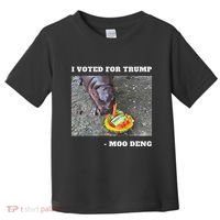 Victory Won Trump I Voted Moo Deng Prediction Garbage Legend Toddler T-Shirt thumb 0