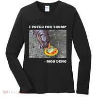 Victory Won Trump I Voted Moo Deng Prediction Garbage Legend Women's Long Sleeve Shirt thumb 0