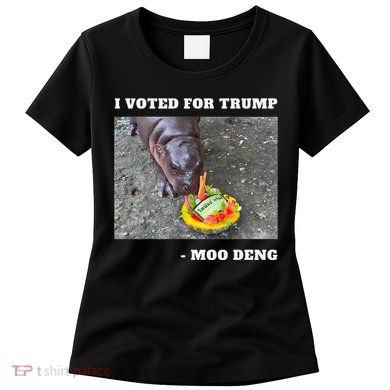 Victory Won Trump I Voted Moo Deng Prediction Garbage Legend Women's T-Shirt