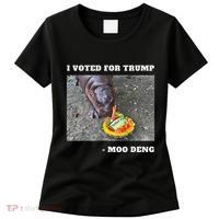 Victory Won Trump I Voted Moo Deng Prediction Garbage Legend Women's T-Shirt thumb 0