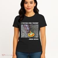 Victory Won Trump I Voted Moo Deng Prediction Garbage Legend Women's T-Shirt thumb 4