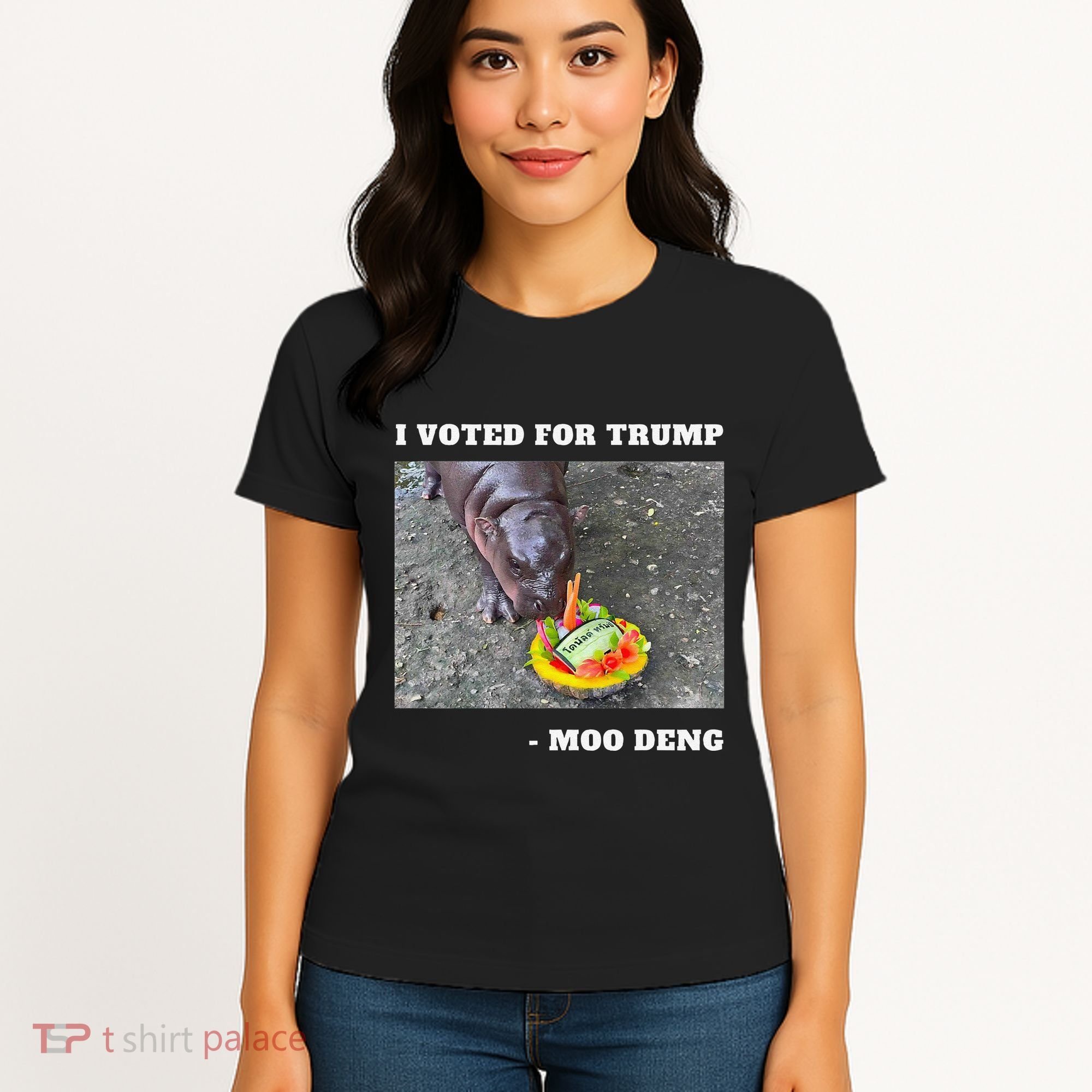 Victory Won Trump I Voted Moo Deng Prediction Garbage Legend Women's T-Shirt