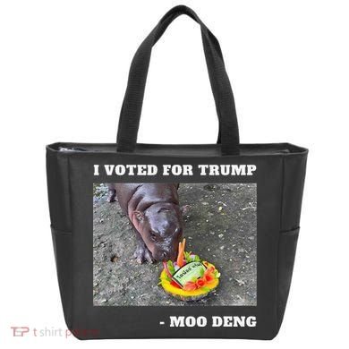 Victory Won Trump I Voted Moo Deng Prediction Garbage Legend Tote Bag