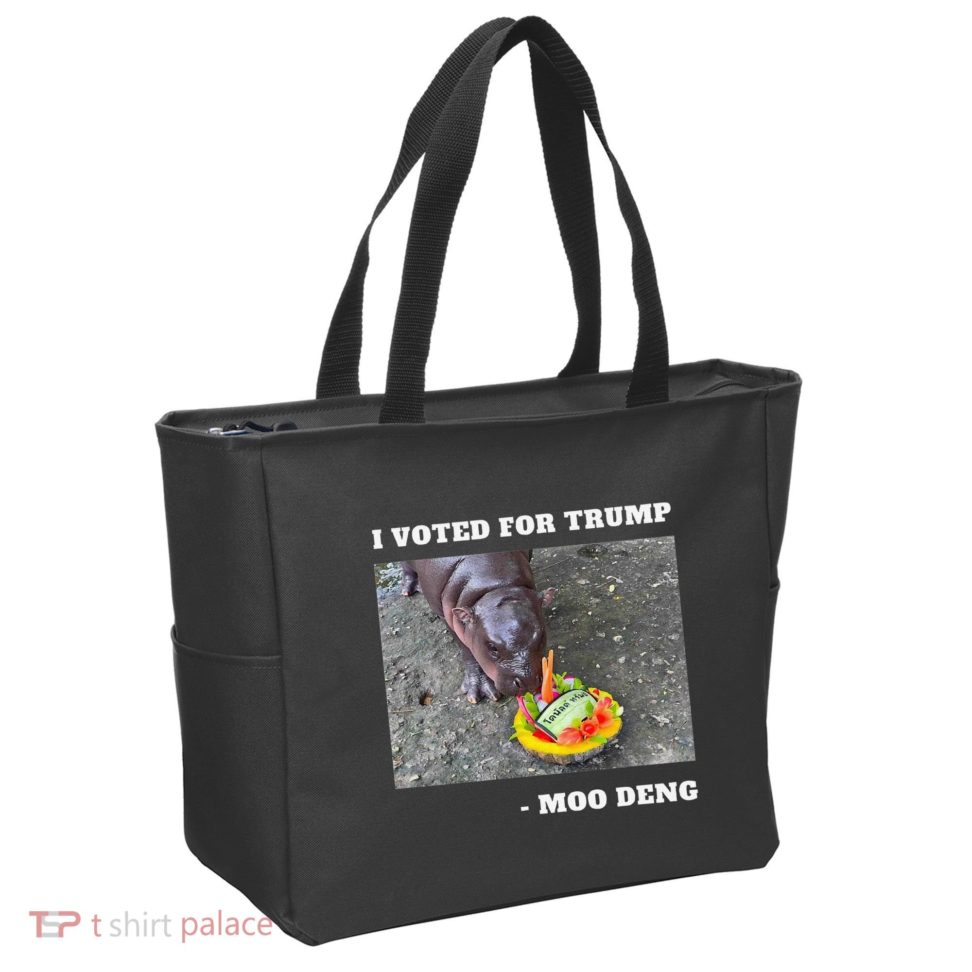 Victory Won Trump I Voted Moo Deng Prediction Garbage Legend Tote Bag