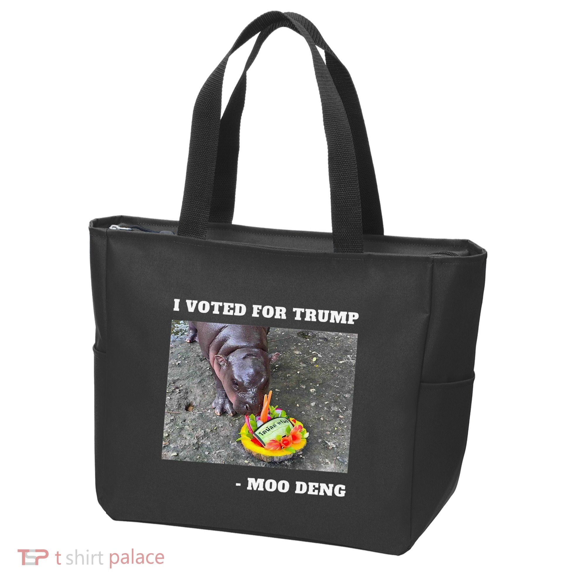 Victory Won Trump I Voted Moo Deng Prediction Garbage Legend Tote Bag