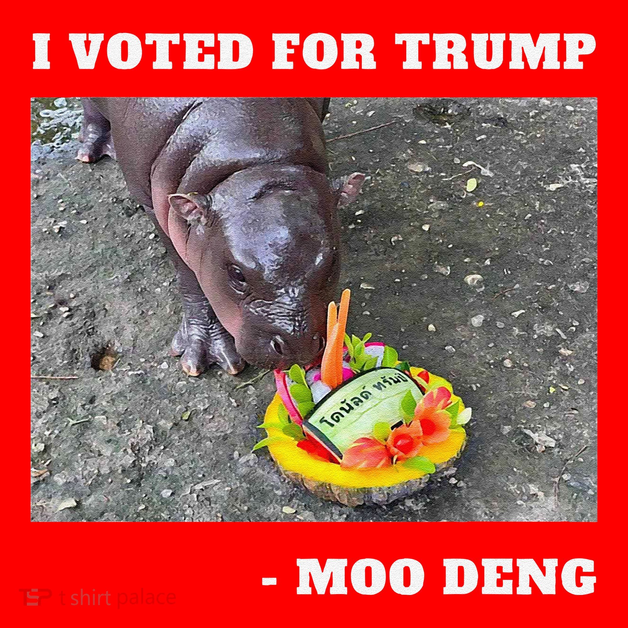 Victory Won Trump I Voted Moo Deng Prediction Garbage Legend Santa Hat