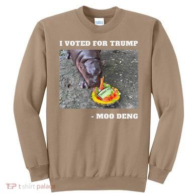 Victory Won Trump I Voted Moo Deng Prediction Garbage Legend Sweatshirt