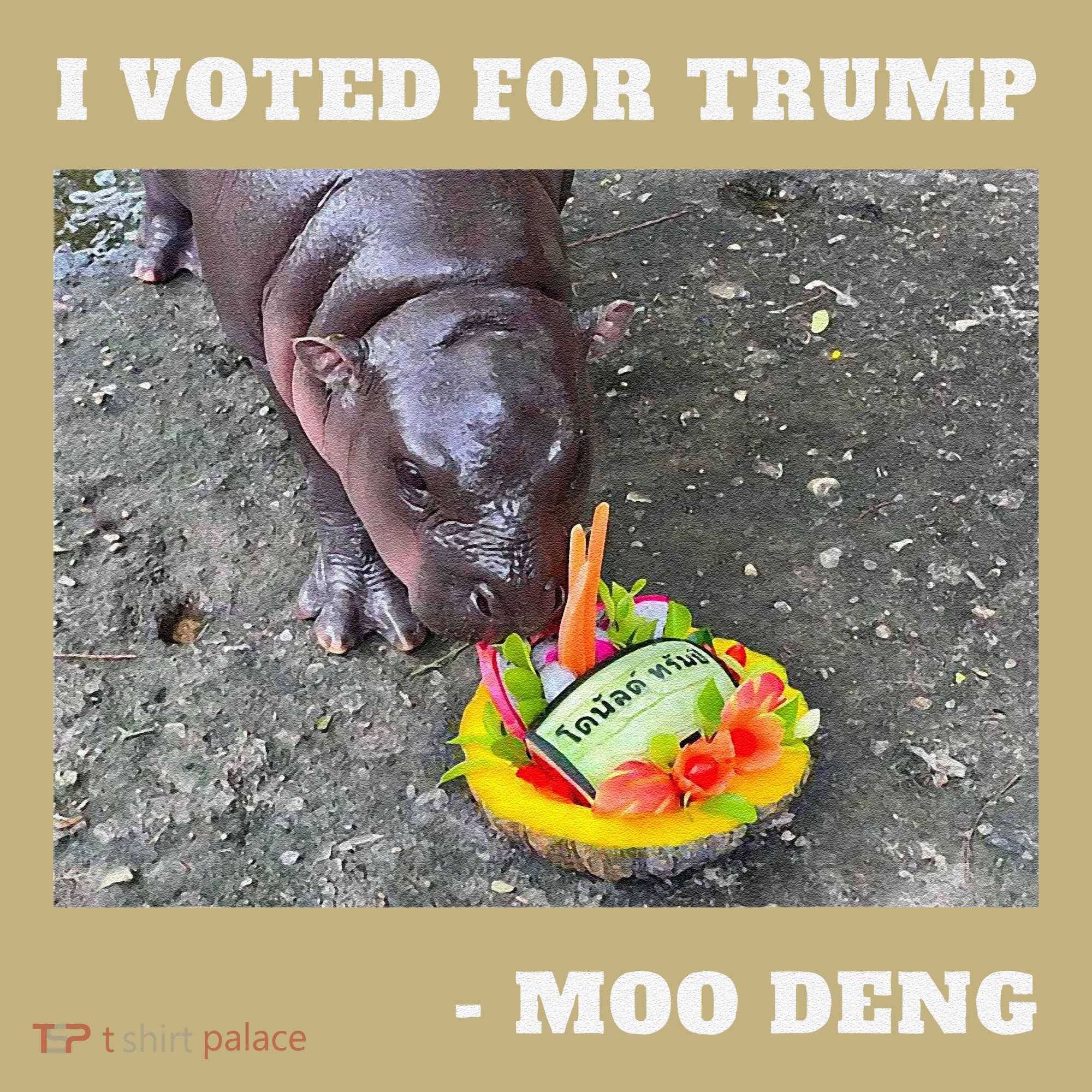 Victory Won Trump I Voted Moo Deng Prediction Garbage Legend T-Shirt