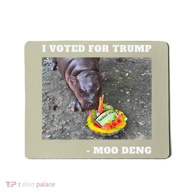 Victory Won Trump I Voted Moo Deng Prediction Garbage Legend Mousepad