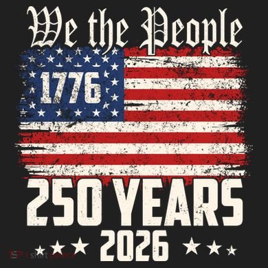 Vintage We The People USA 250 Years 1776-2026 250th Birthday Urban Oversized Heavyweight T-Shirt