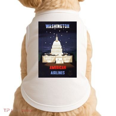 Vintage Washington Travel Poster Doggie Tank