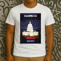 Vintage Washington Travel Poster T-Shirt thumb 3