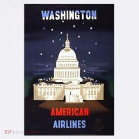 Vintage Washington Travel Poster T-Shirt thumb 7