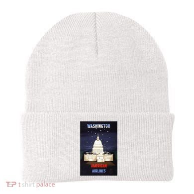 Vintage Washington Travel Poster Beanie