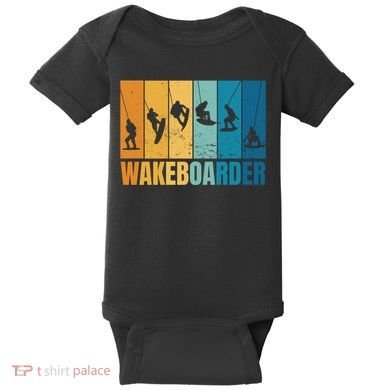 Vintage Wakeboarder Baby Bodysuit