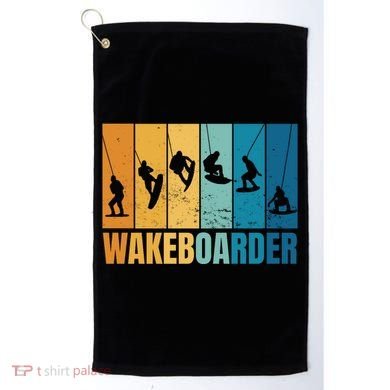 Vintage Wakeboarder Golf Towel