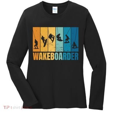 Vintage Wakeboarder Women's Long Sleeve Shirt