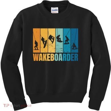 Vintage Wakeboarder Kids Sweatshirt