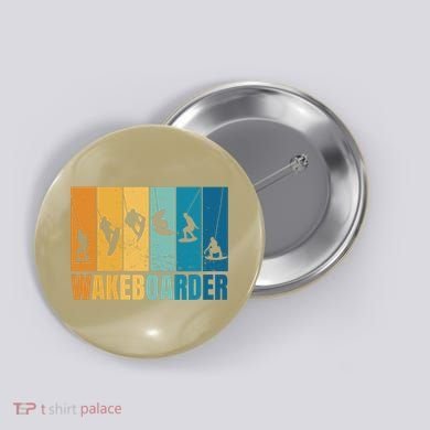 Vintage Wakeboarder Button