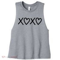 Valentine Xoxo Best Gift For Him For Her Women's Racerback Cropped Tank thumb 0