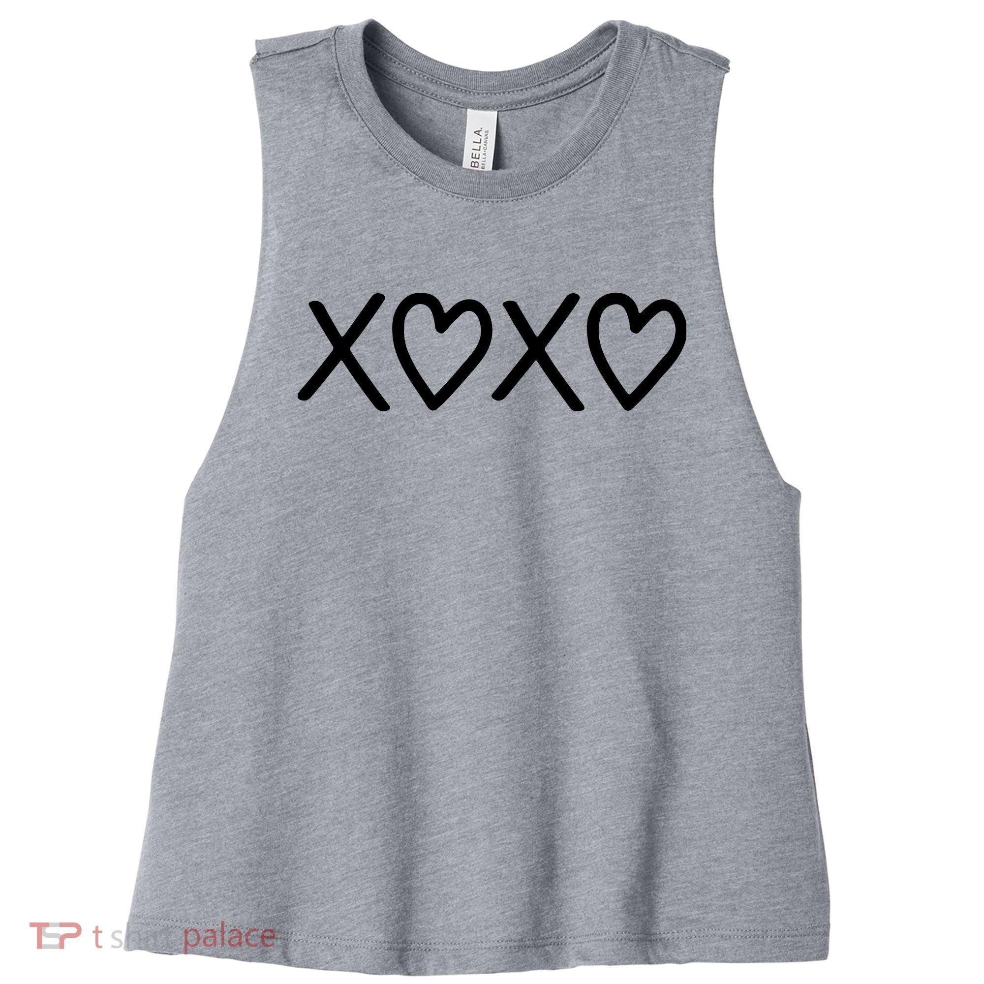 Valentine Xoxo Best Gift For Him For Her Women's Racerback Cropped Tank