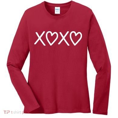 Valentine Xoxo Best Gift For Him For Her Women's Long Sleeve Shirt