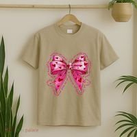 Valentine You Are Loved Worthy Enough Coquette Heart Teacher T-Shirt thumb 2