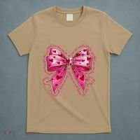 Valentine You Are Loved Worthy Enough Coquette Heart Teacher T-Shirt thumb 5
