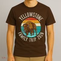 Vintage Yellowstone Family Trip 2026 T-Shirt thumb 3