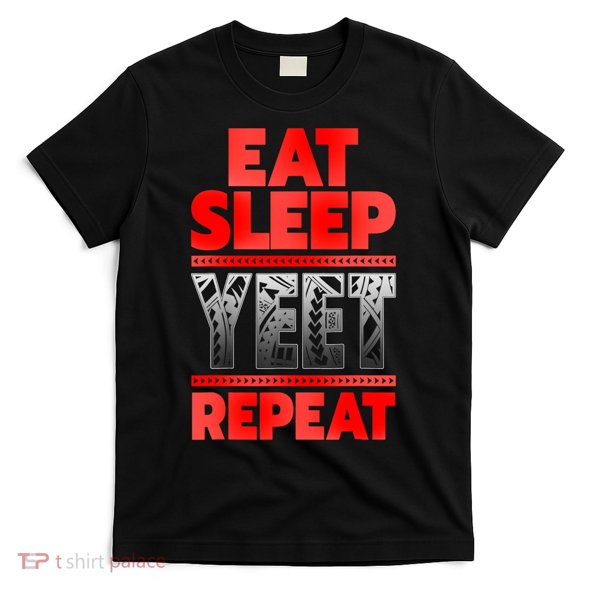 Vintage Yeet Mens Funny Saying Eat Sleep Repeat T-Shirt
