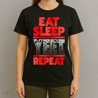 Vintage Yeet Mens Funny Saying Eat Sleep Repeat T-Shirt thumb 4
