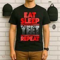 Vintage Yeet Mens Funny Saying Eat Sleep Repeat T-Shirt thumb 6