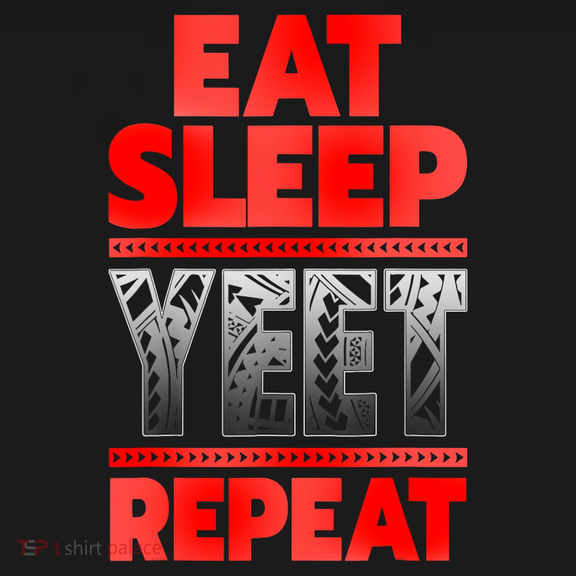 Vintage Yeet Mens Funny Saying Eat Sleep Repeat T-Shirt