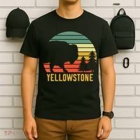 Vintage Yellowstone National Park Retro Travel Buffalo Bison T-Shirt thumb 6