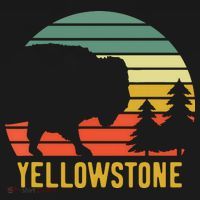 Vintage Yellowstone National Park Retro Travel Buffalo Bison T-Shirt thumb 7