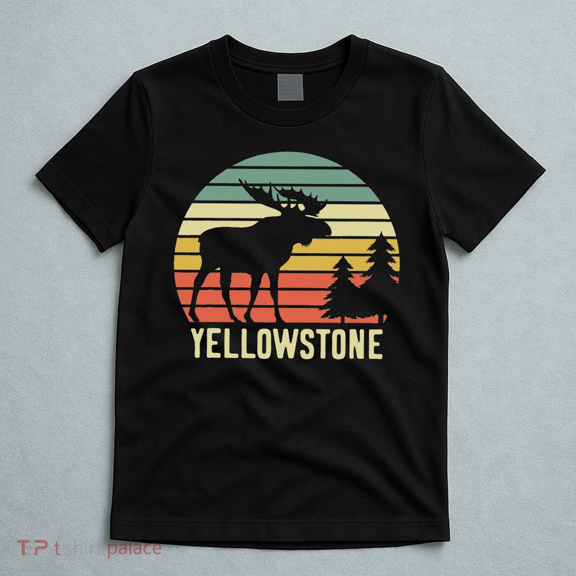 Vintage Yellowstone National Park Moose Retro Travel Gift T-Shirt